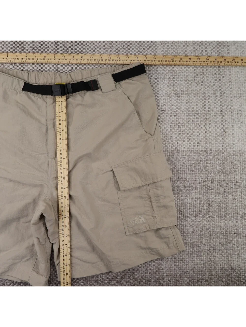 The North Face Horizon Hiking Cargo Shorts Men's XL Tan Khaki Belted 9